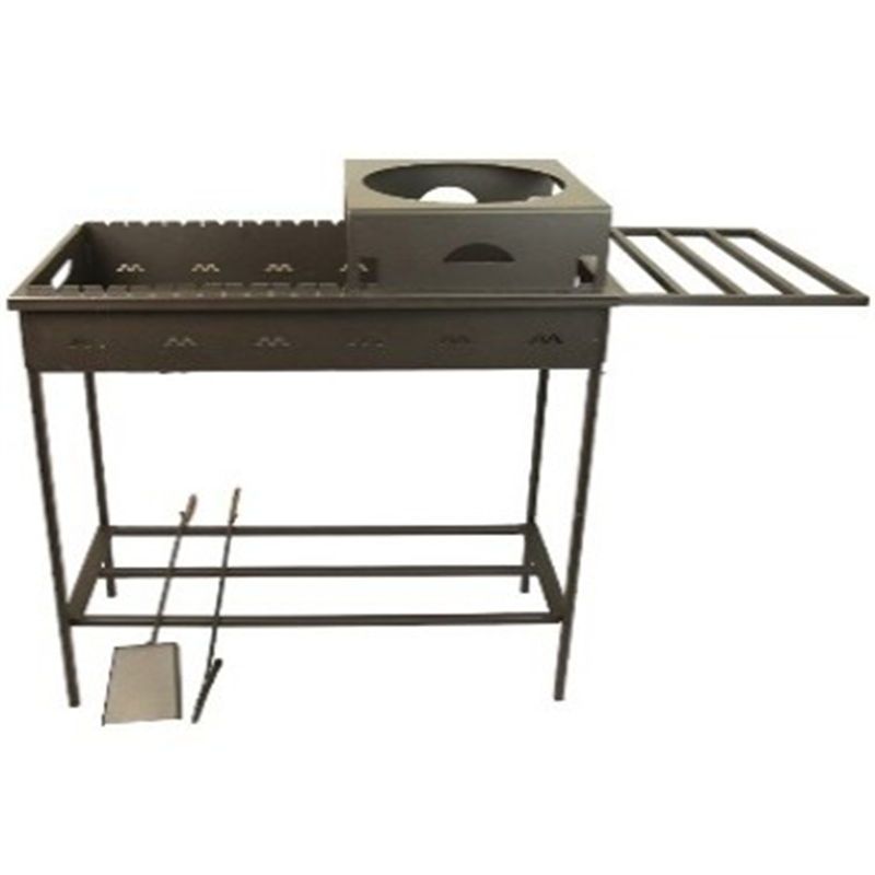 Мангал Пикник Д75см, 2мм (Комплект: кочерга и совок Аура, полка, дровница, подказанник)