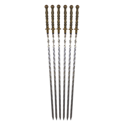 Шампур 3*12*450 кованая ручка Кардинал