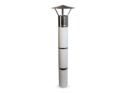 Труба дымоходная из нержавейки (d 11см, h 1м, AISI430, 0,5мм) с зонтом